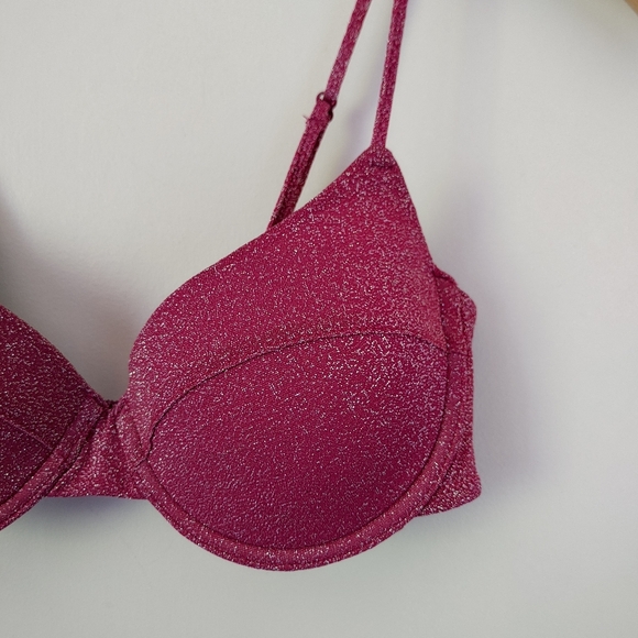 Triangl Grape Sparkle Macia Set Bikini Swimsuit Size XS Pink - Picture 8 of 16